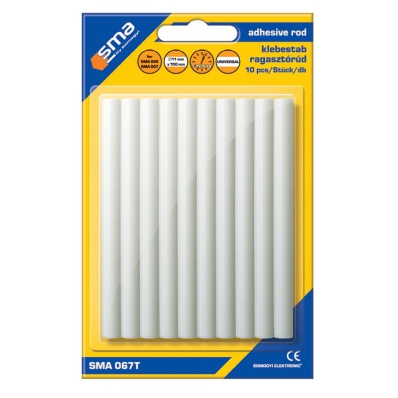 Batoane silicon 11 mm rezerve pistol de lipit, set 10 bucati, SMA - imagine 3